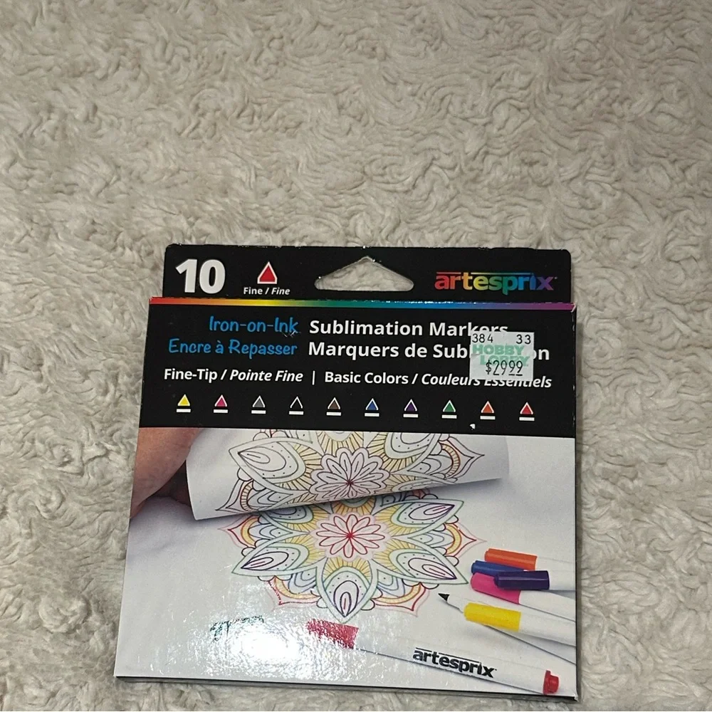 ARTESPRIX Iron-On-Ink Sublimation Markers 10ct NEW $30